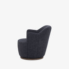 Fauteuil pivotant Four Hands Aurora couleur ardoise de la Tamise