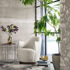 Fauteuil pivotant Aurora de Four Hands, coloris Knoll Natural