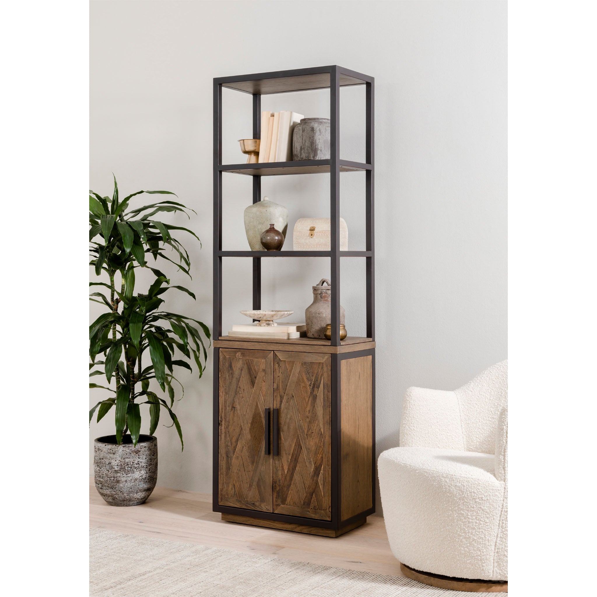 Fauteuil pivotant Aurora de Four Hands, coloris Knoll Natural