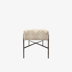 Banc rembourré de style Kilim Averill couleur crème