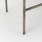 Banc rembourré Averil de style Kilim couleur ardoise