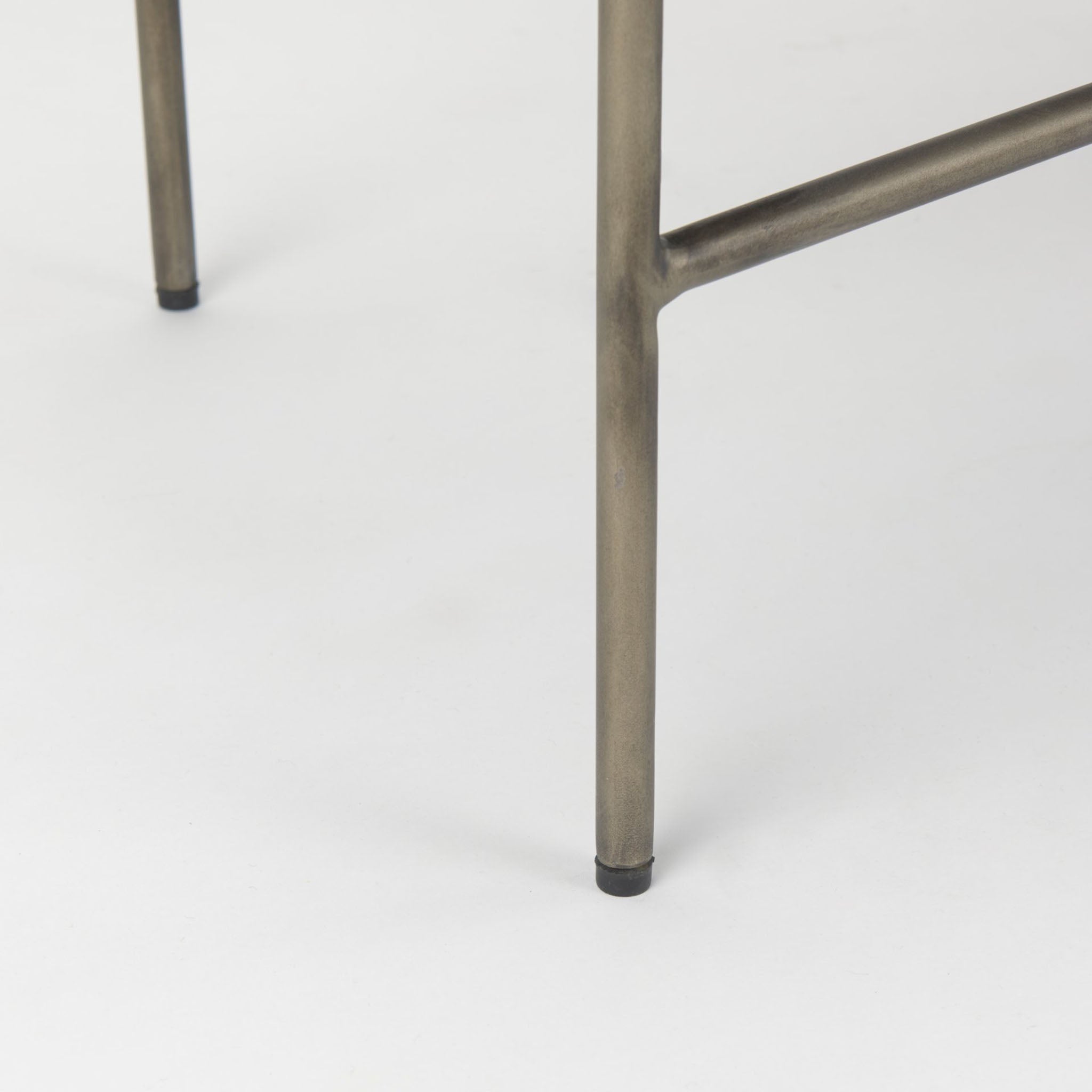 Banc rembourré Averil de style Kilim couleur ardoise