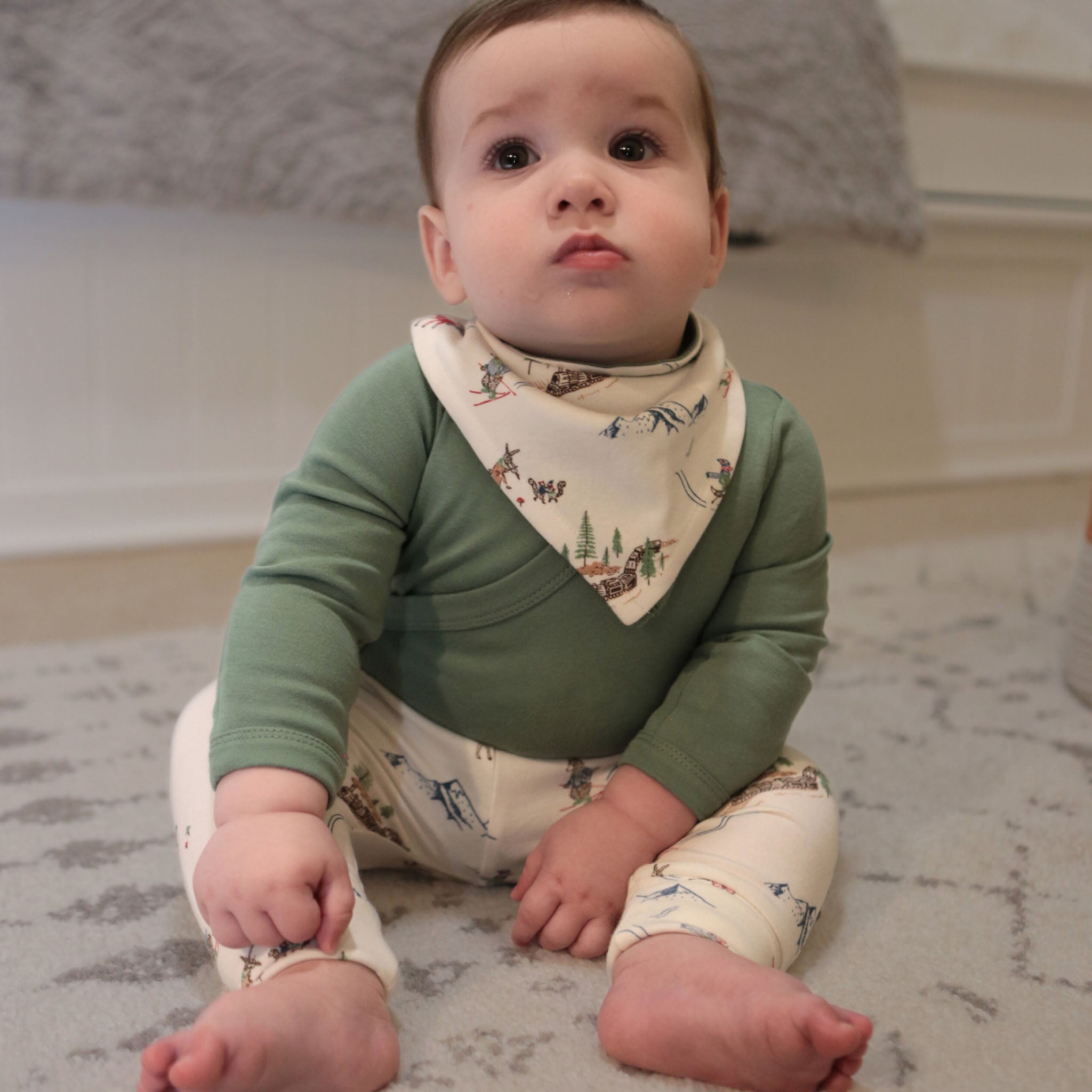 Pantalon bébé en coton biologique Mountain Express