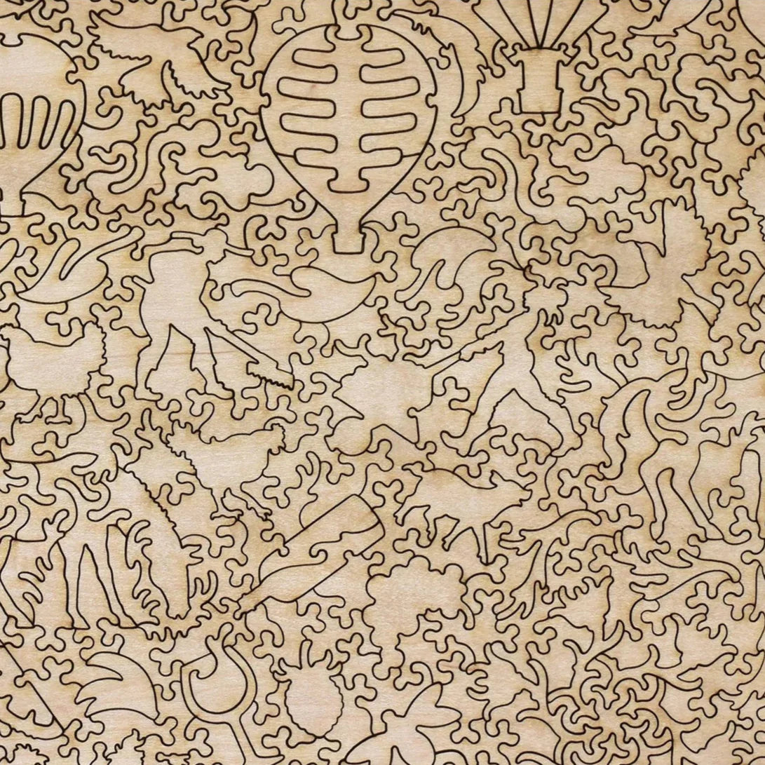 Ballons puzzle de la Liberté au-dessus des terres agricoles