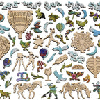 Ballons puzzle de la Liberté au-dessus des terres agricoles