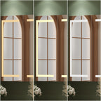 Armoire à pharmacie murale blanche avec miroir LED antibuée 6000K