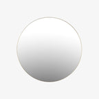 Miroir rond Bellvue à quatre mains en laiton poli