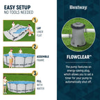 Piscine extérieure ronde hors sol Bestway Steel Pro MAX 10'x30 avec pompe - 10 pi x 30 po.