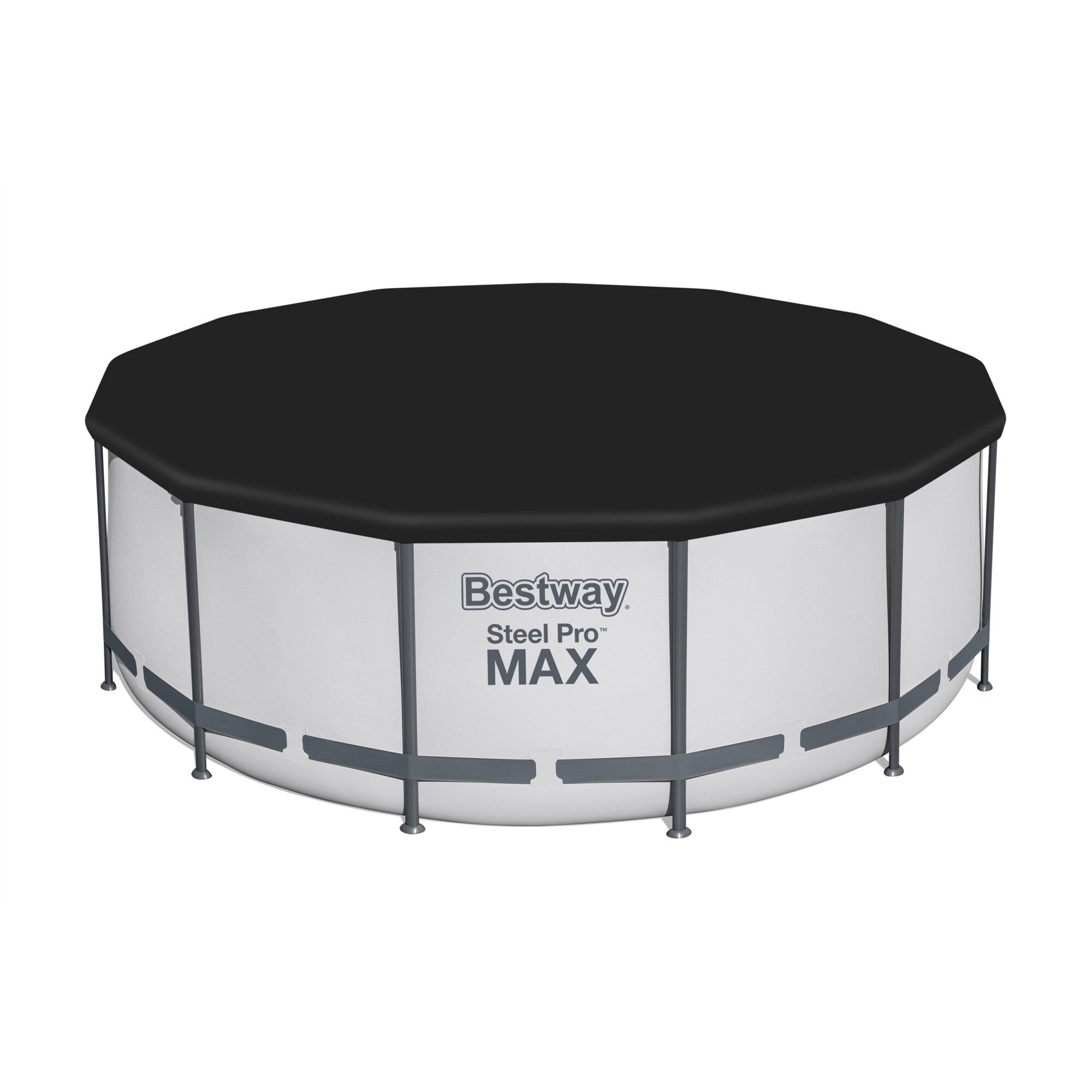Piscine hors sol ronde Bestway Steel Pro MAX avec pompe et couverture
