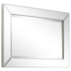 Miroir mural rectangulaire biseauté transparent HD pour salle de bain, coiffeuse, chambre, 3 tailles