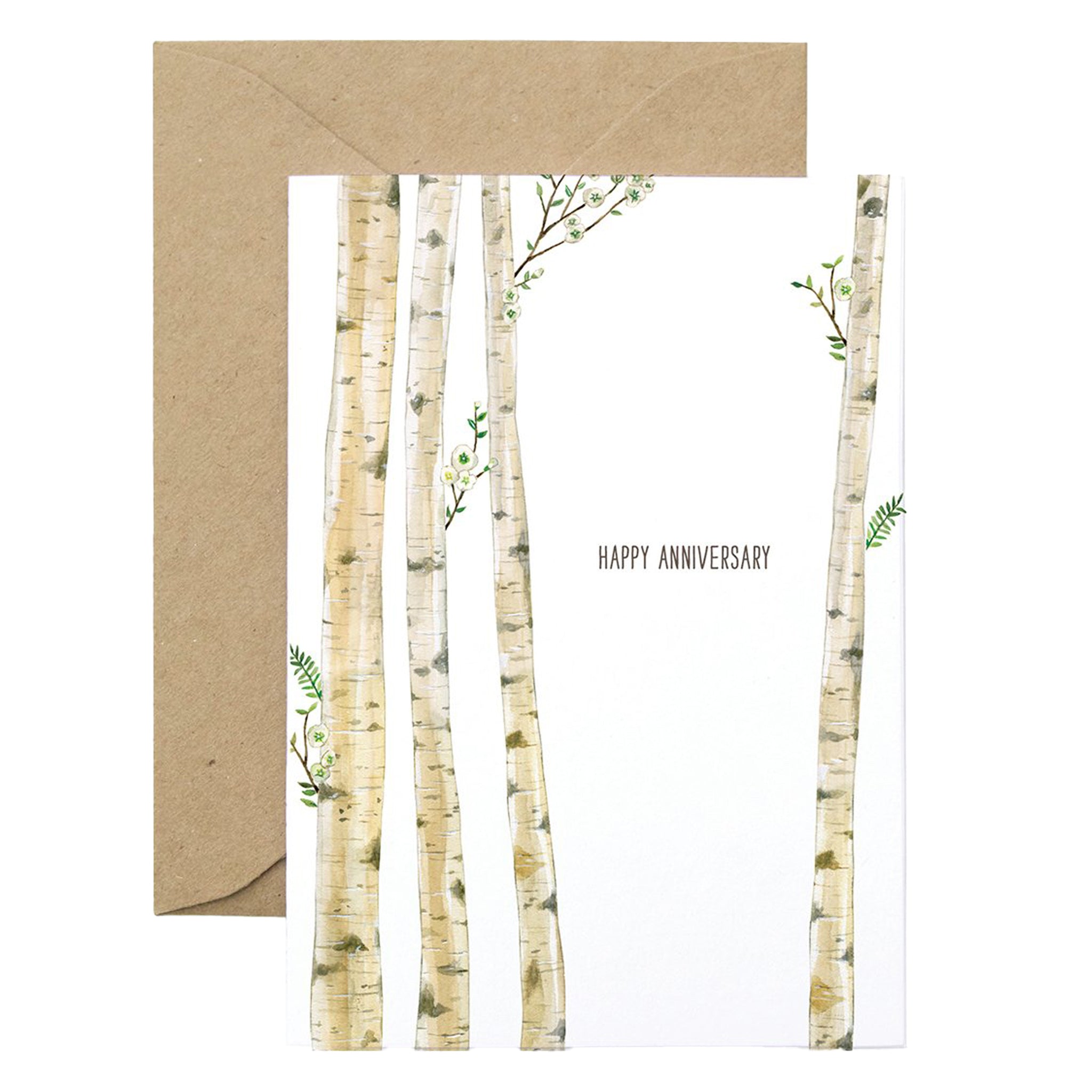 Carte de vœux pour un anniversaire de bouleau
