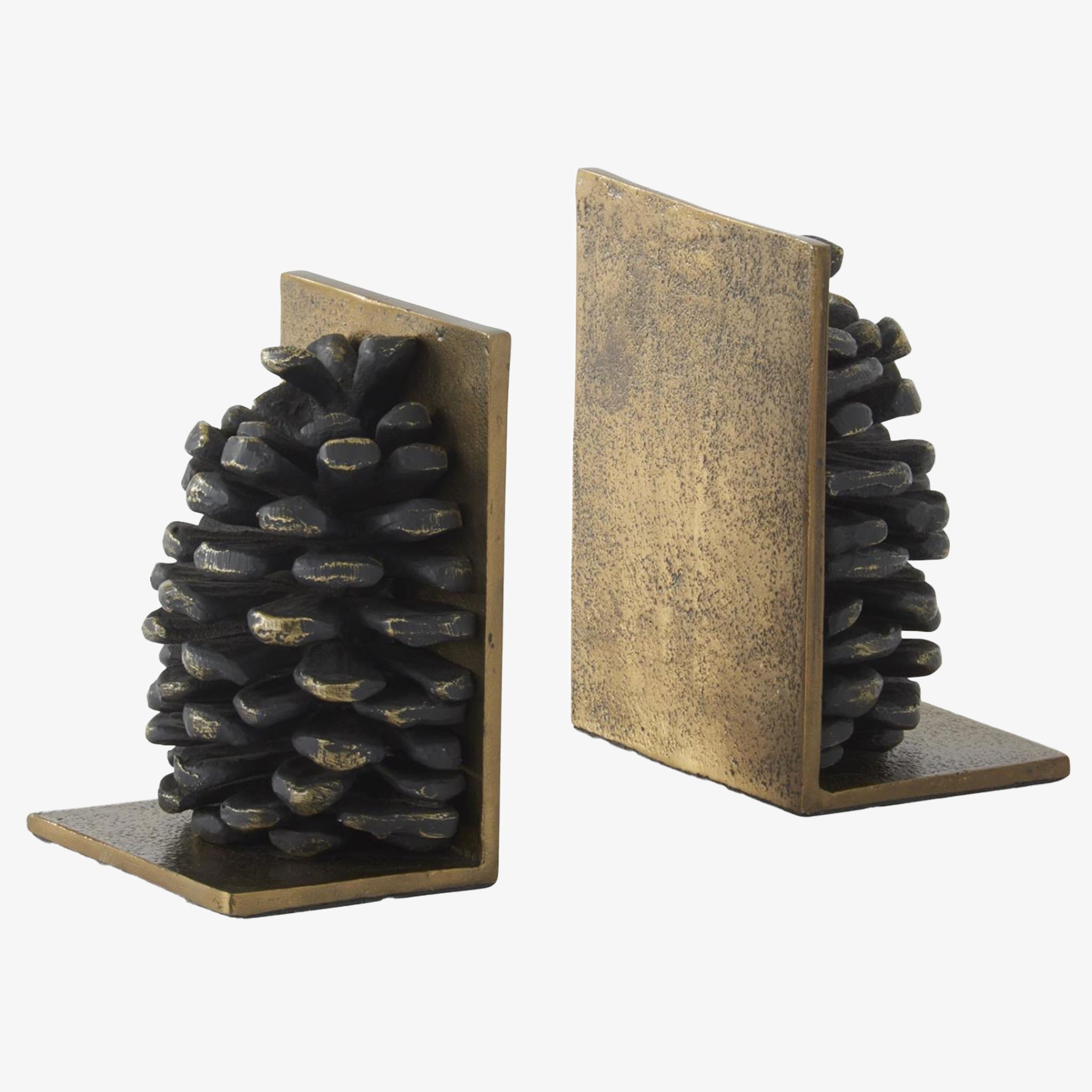 Serre-livres en fonte en forme de pomme de pin