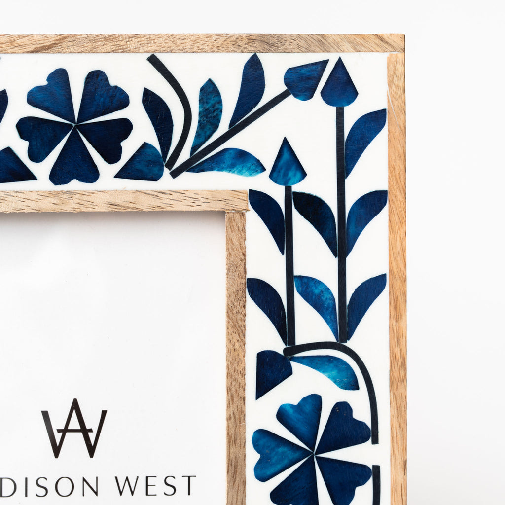 Cadre photo incrusté Blue Belle