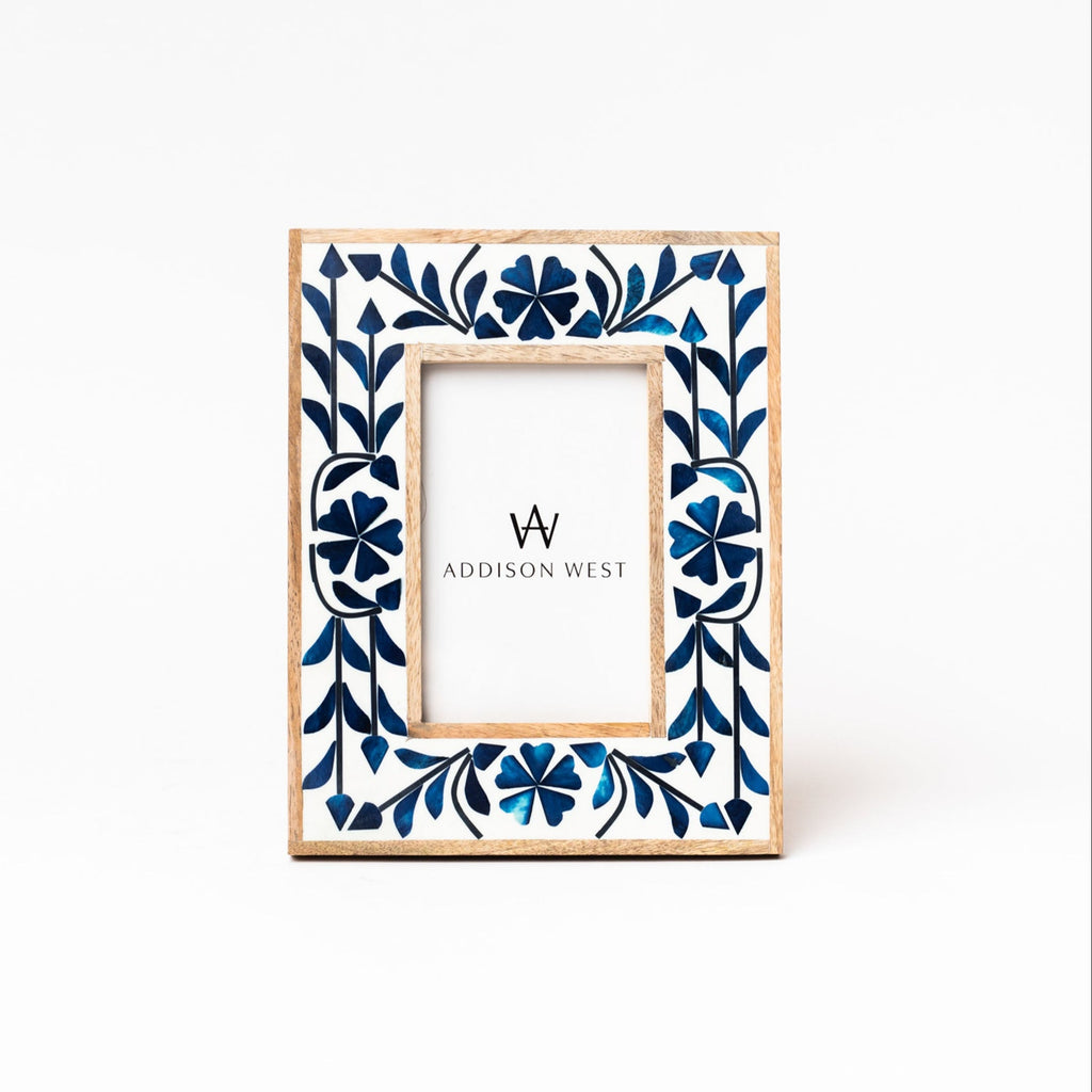 Cadre photo incrusté Blue Belle