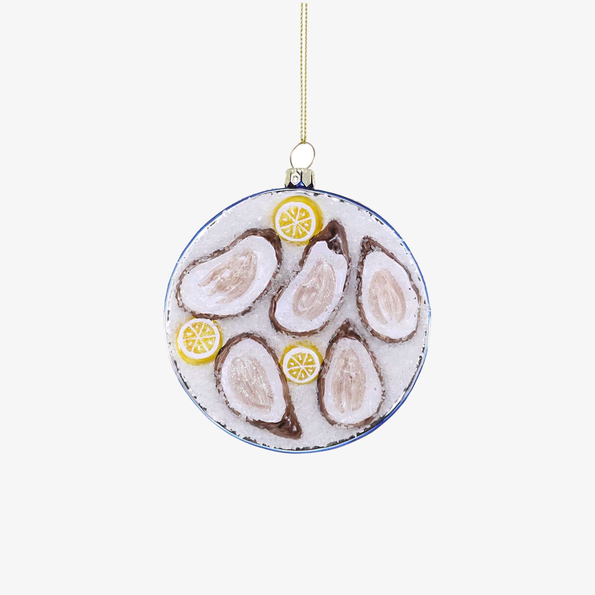 Ornement d'huîtres sur glace