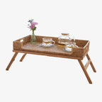 Plateau de petit-déjeuner en rotin