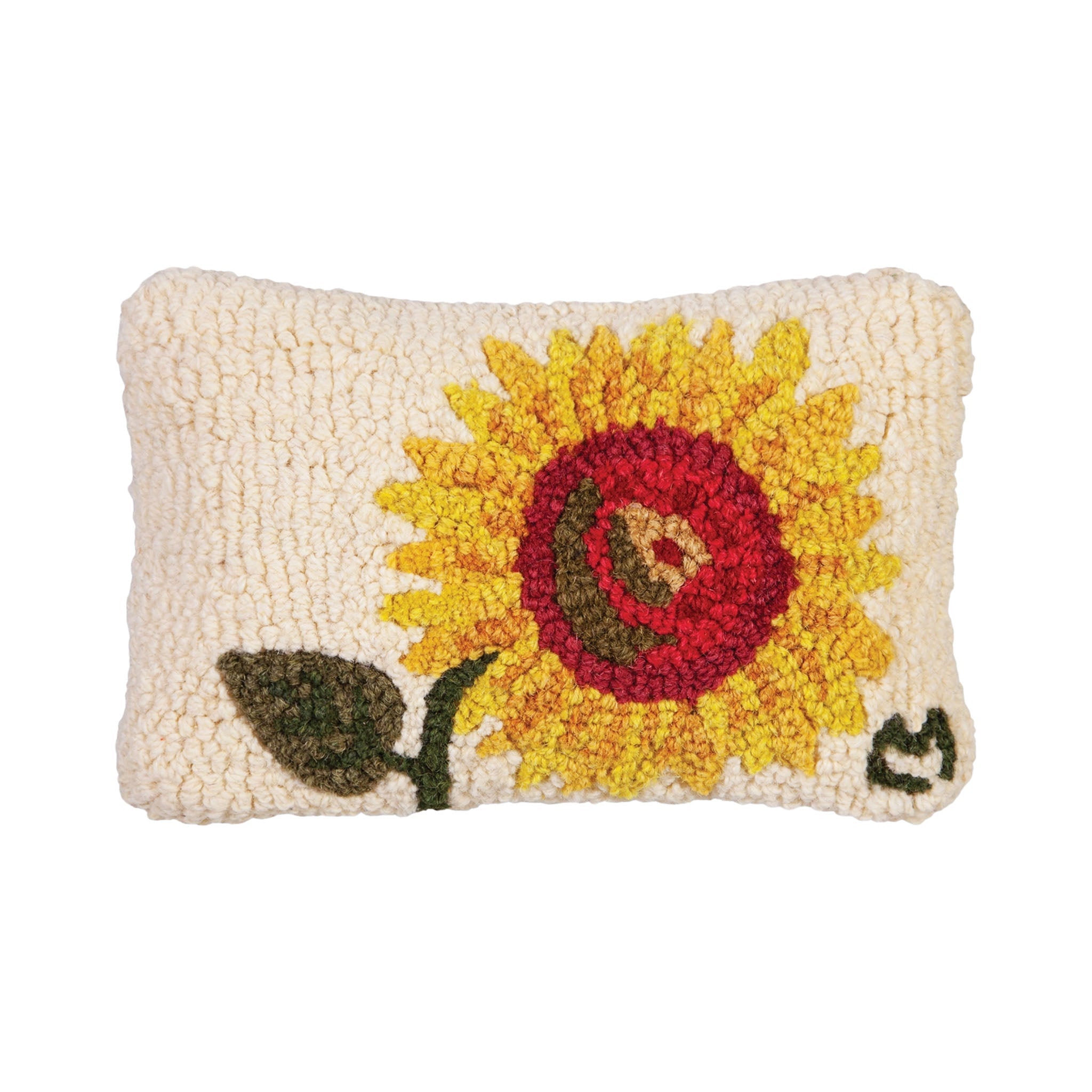 Coussin tournesol lumineux crocheté à la main