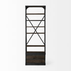 Petite bibliothèque Bennett avec cadre en métal canon de fusil