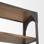 Grande bibliothèque Bennett avec cadre en cuivre 