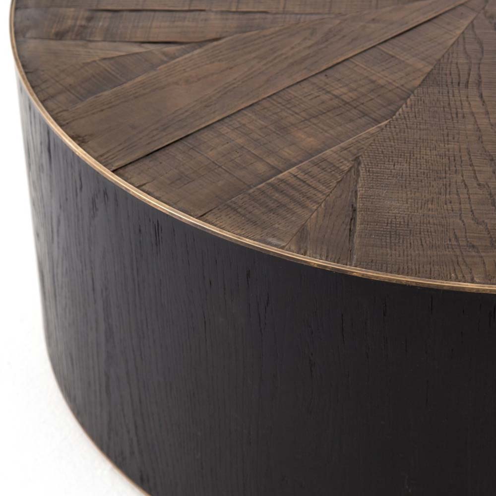 Table basse ronde Four Hands Perry 40 en ébène clair