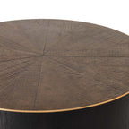 Table basse ronde Four Hands Perry 40 en ébène clair