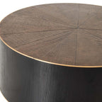 Table basse ronde Four Hands Perry 40 en ébène clair
