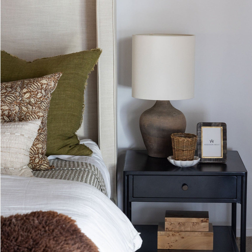 Lampe en argile de la Cauvery en forme de bouteille de riz