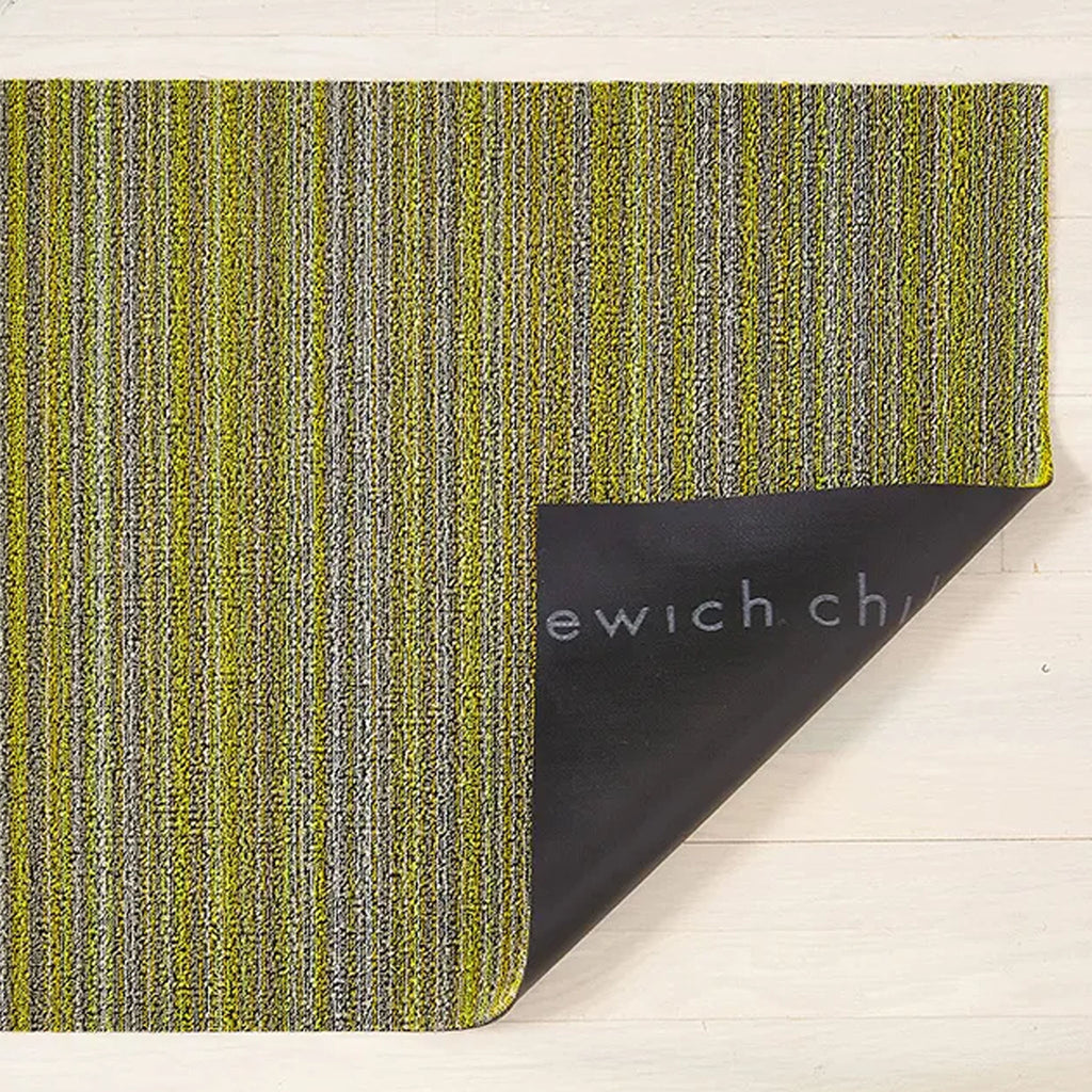Tapis à poils longs Chilewich Citron à rayures fines 