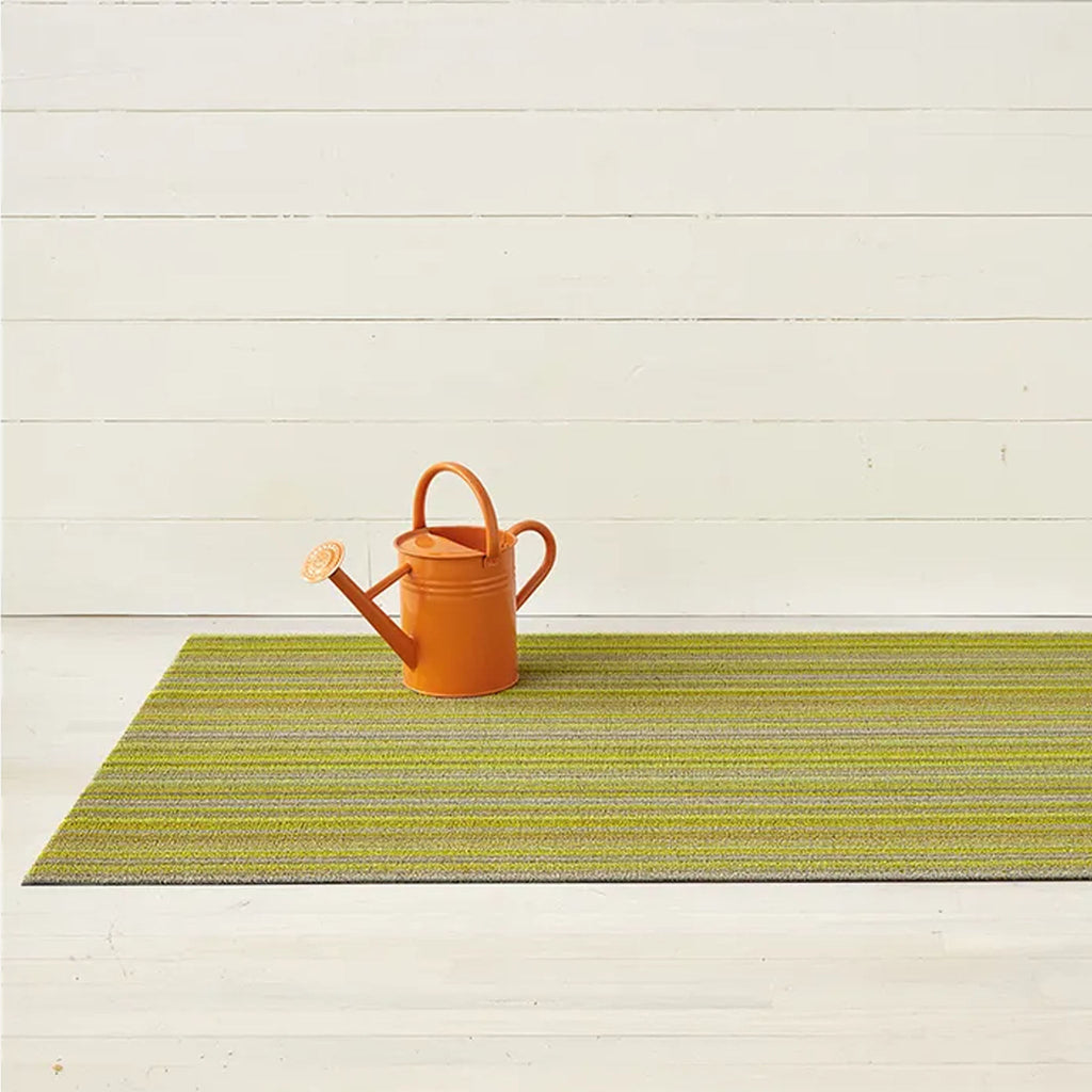 Tapis à poils longs Chilewich Citron à rayures fines 