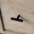 Meuble d'appoint Carina blanchi à la chaux et à cadre métallique