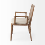 Fauteuil de salle à manger Amelia en rotin et bois, finition délavée claire (lot de 2)