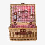 Panier de pique-nique classique en osier pour vin et fromage