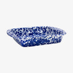 Moule à brownies en émail à tourbillon cobalt