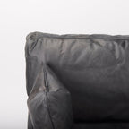Fauteuil Colter en cuir noir