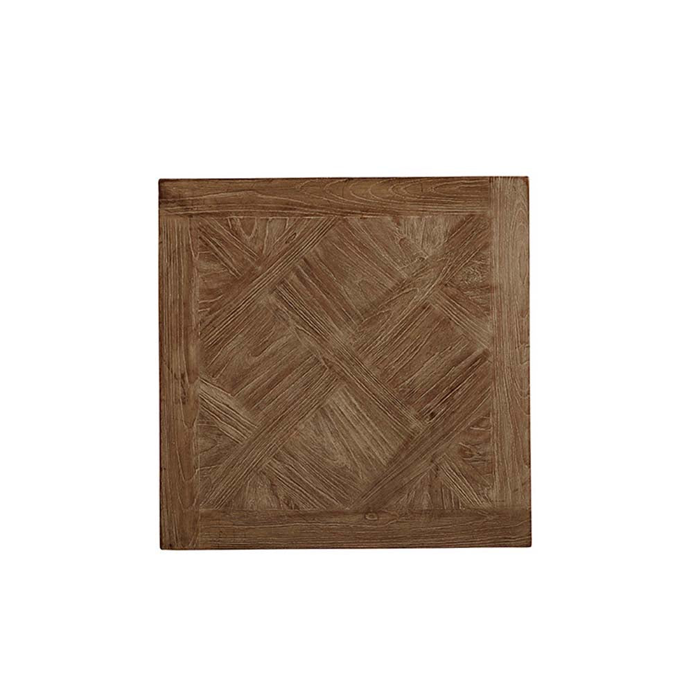 Table d'appoint en fer et marqueterie