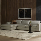 Canapé d'angle Four Hands Colt 2 pièces, méridienne gauche en coloris Aldred argenté