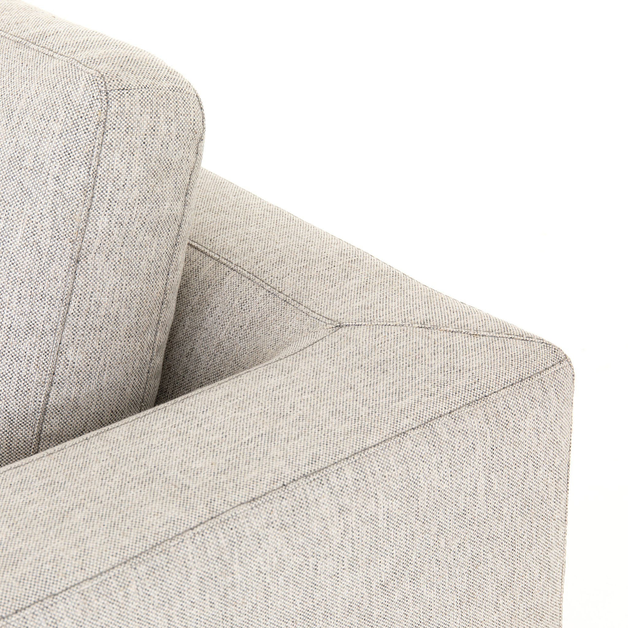 Canapé d'angle Four Hands Colt 2 pièces, méridienne gauche en coloris Aldred argenté