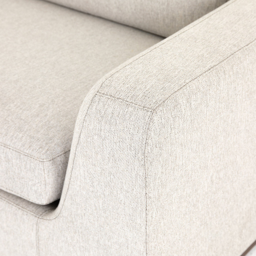 Canapé d'angle Four Hands Colt 2 pièces, méridienne gauche en coloris Aldred argenté