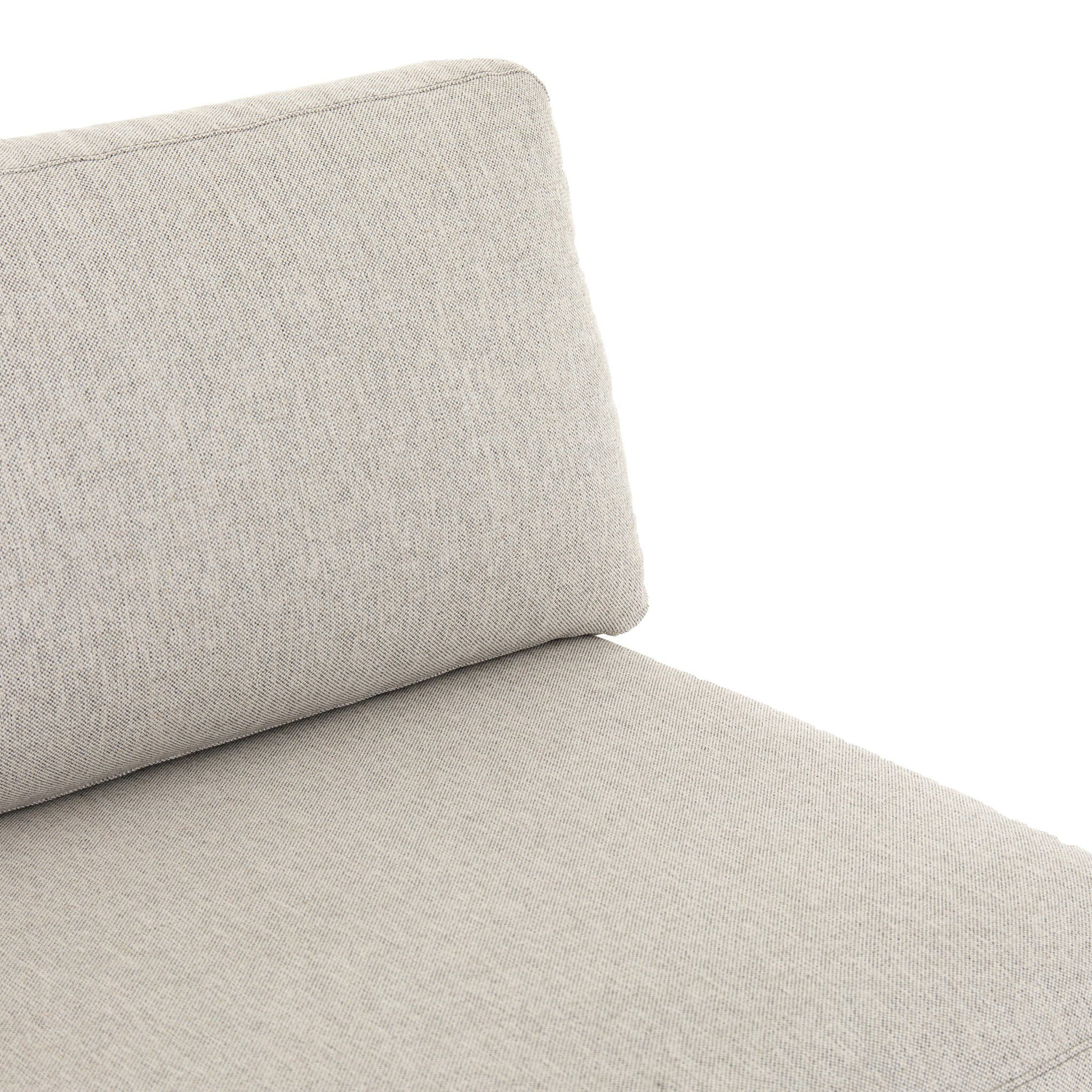 Canapé d'angle Four Hands Colt 2 pièces en coloris Aldred Silver avec méridienne à droite