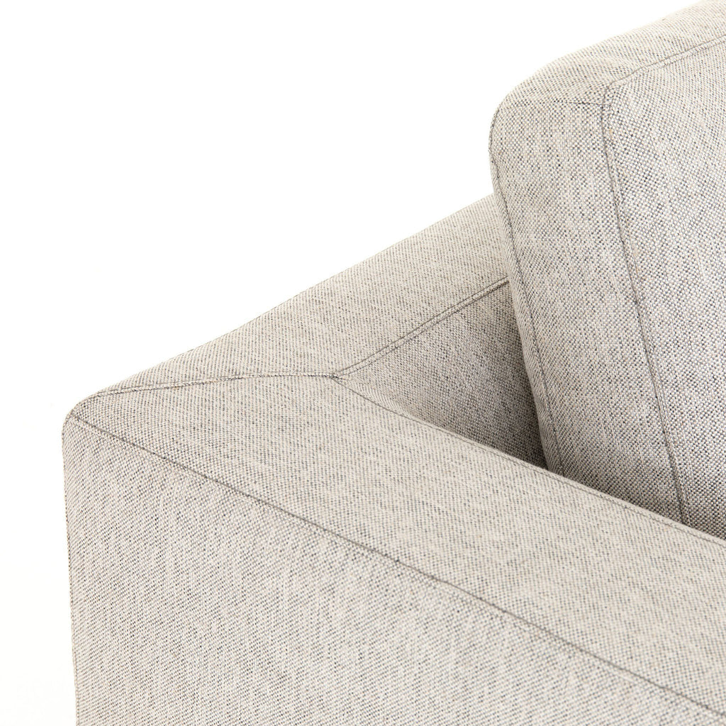 Canapé d'angle Four Hands Colt 2 pièces en coloris Aldred Silver avec méridienne à droite