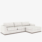 Canapé d'angle Four Hands Colt 2 pièces en coton mérinos avec méridienne à droite