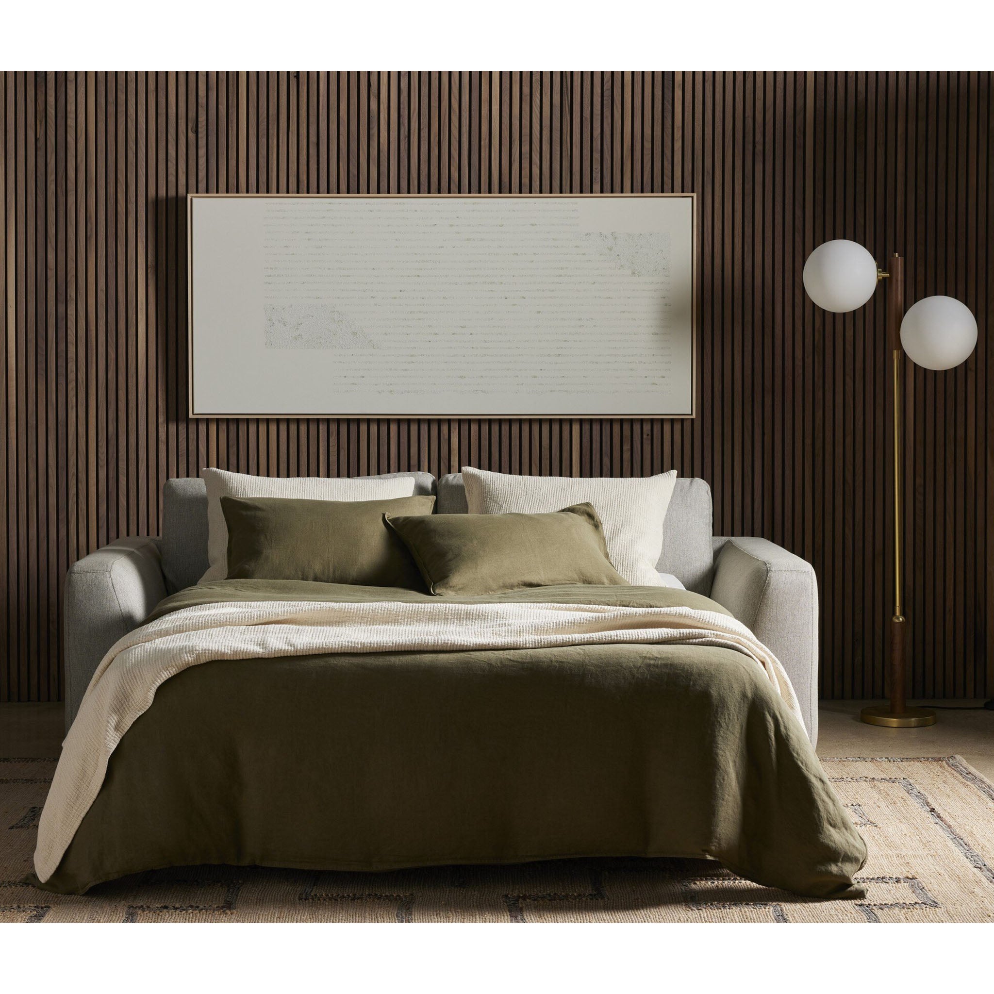 Canapé-lit Four Hands Colt couleur argent Aldred