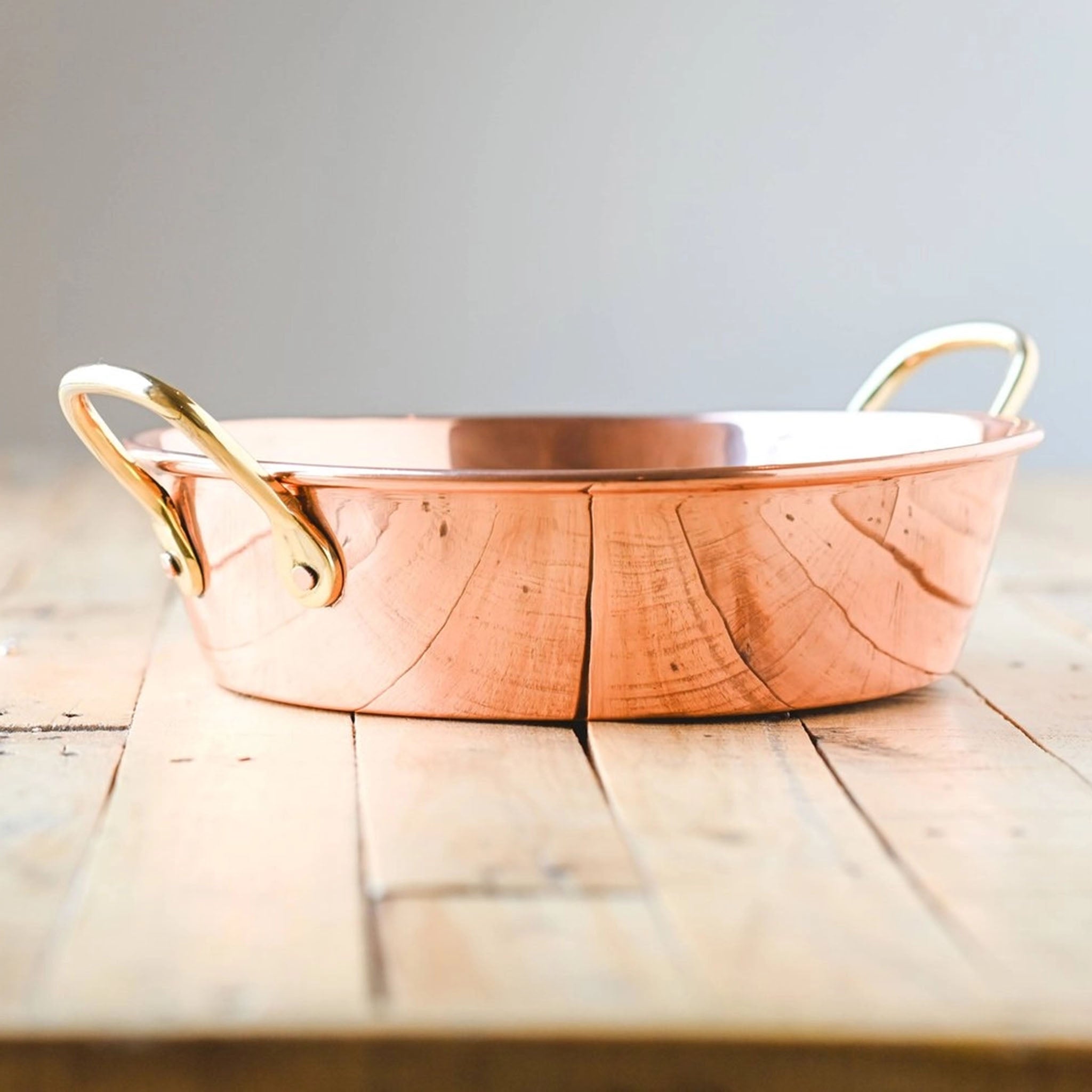 Poêle à frire en cuivre de famille