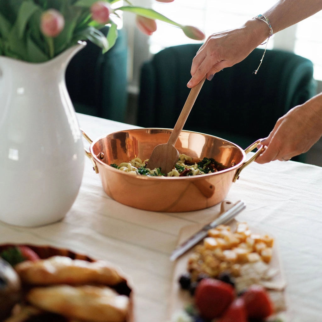 Poêle à frire en cuivre de famille