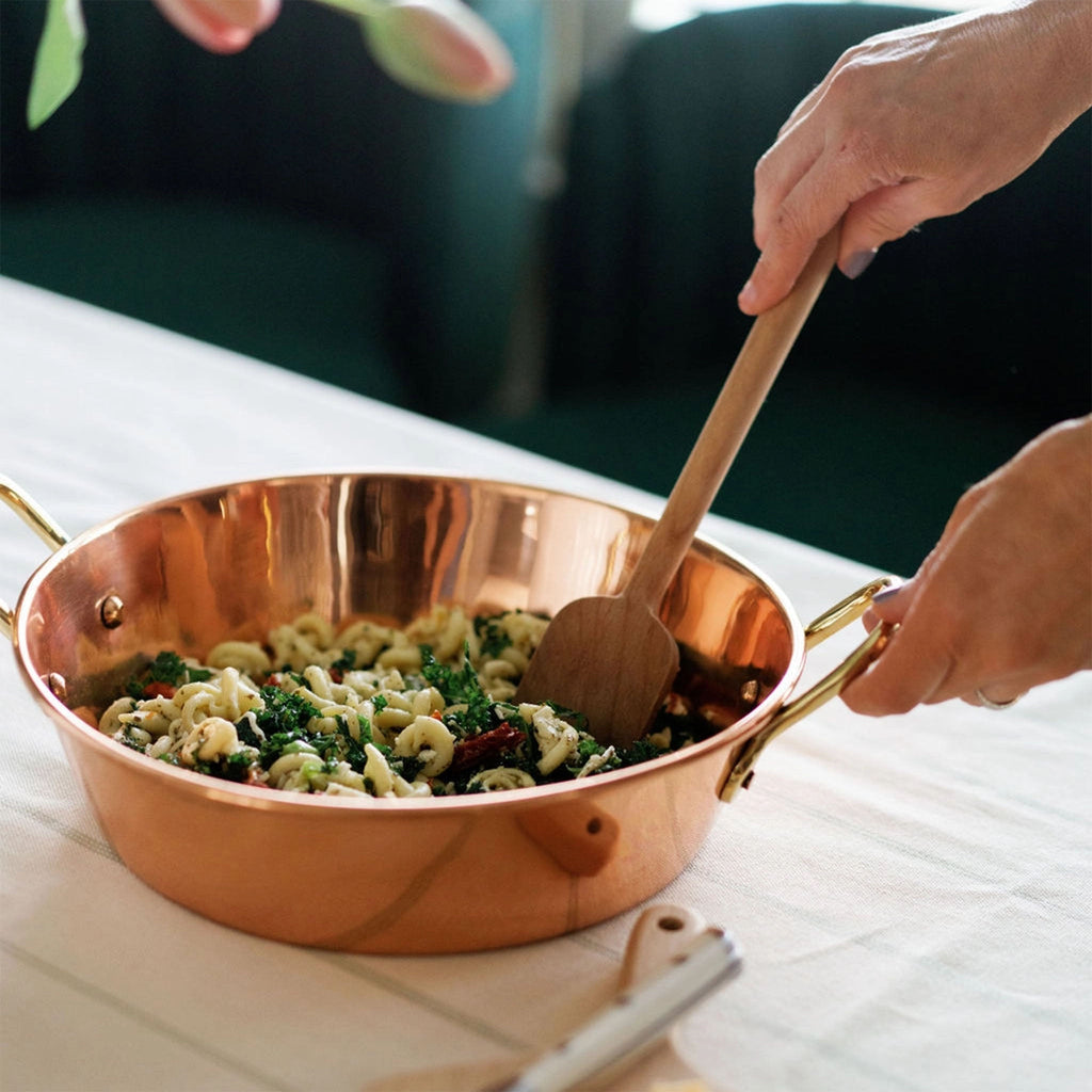 Poêle à frire en cuivre de famille