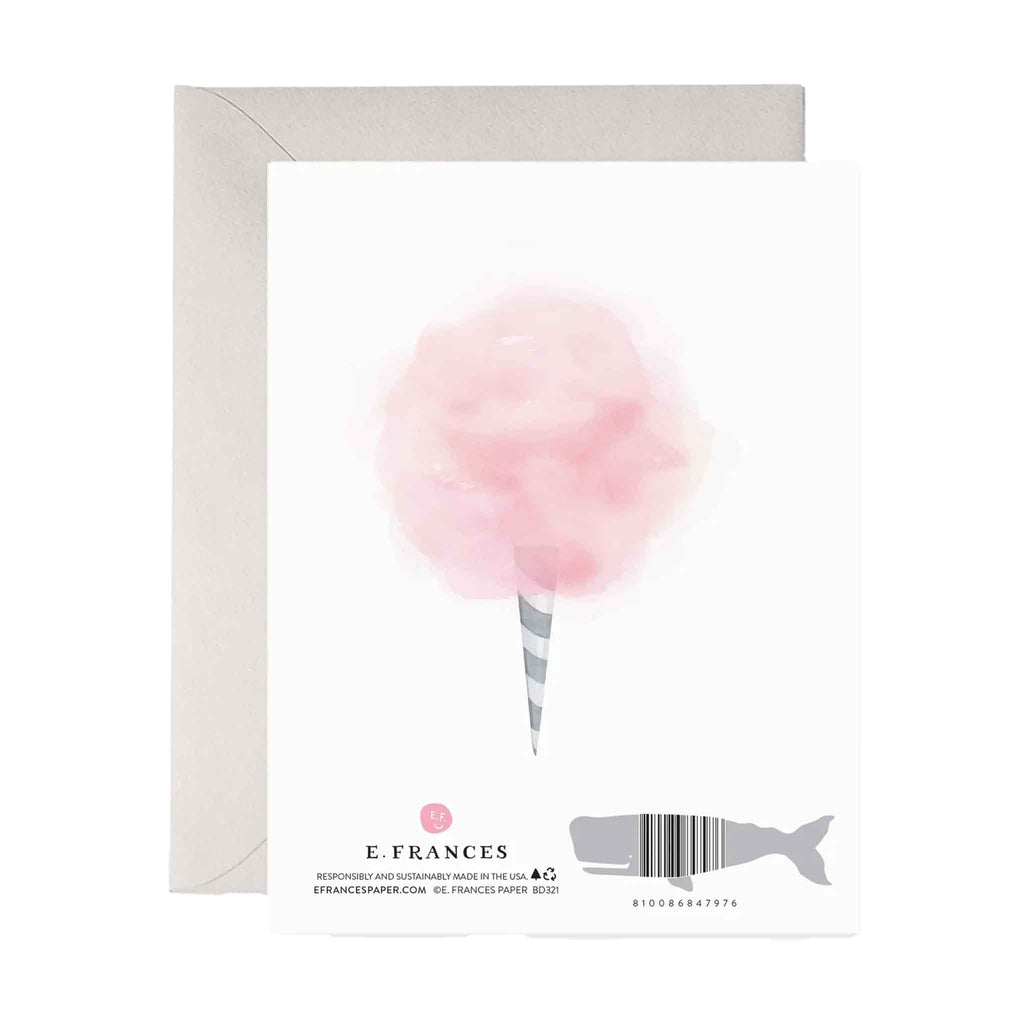 Carte de vœux d'anniversaire Barbe à papa