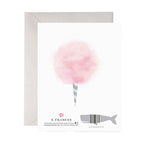 Carte de vœux d'anniversaire Barbe à papa