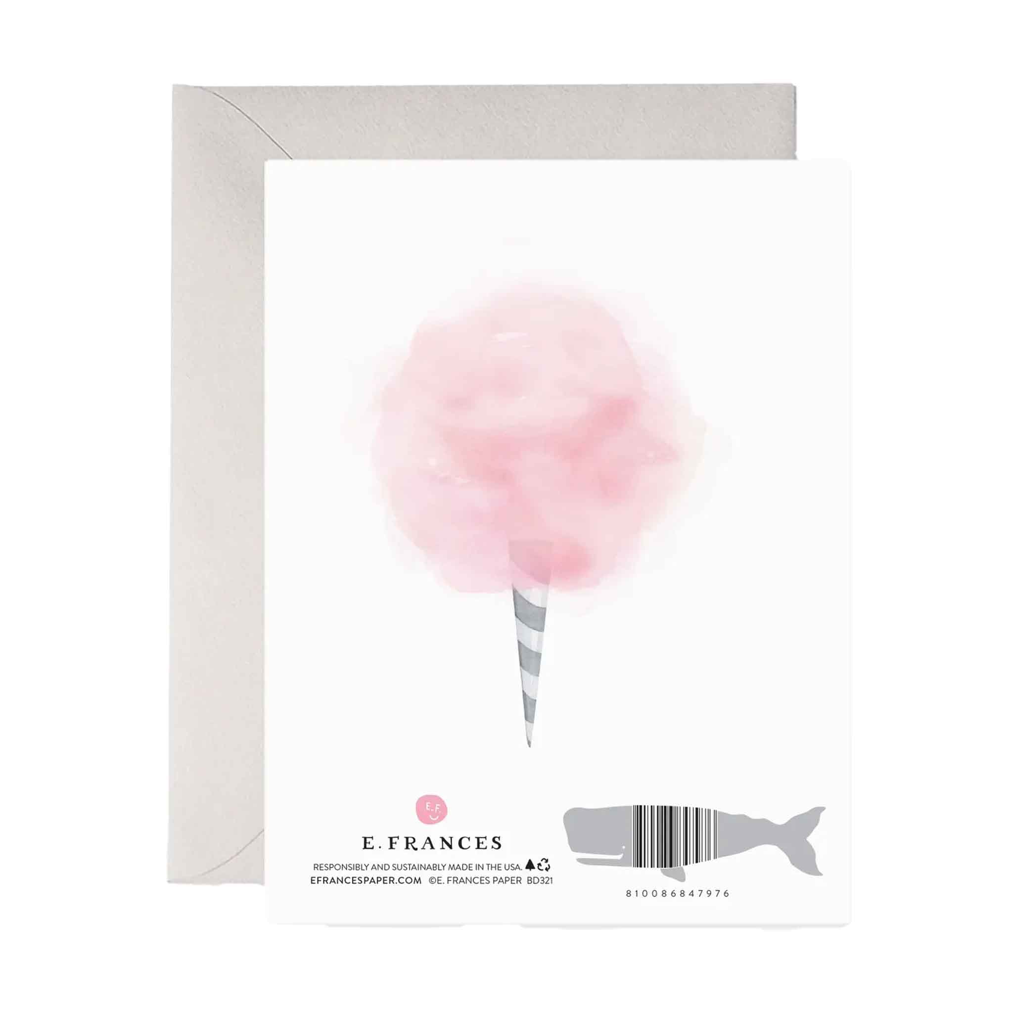 Carte de vœux d'anniversaire Barbe à papa