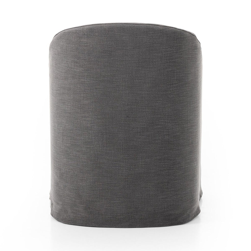 Chaise de salle à manger Four Hands Cove à roulettes, coloris Bergamo Charcoal