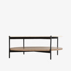 Table basse ronde Crudités et Cocktails en bois clair